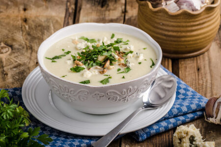 Blomkålssuppe med danablu